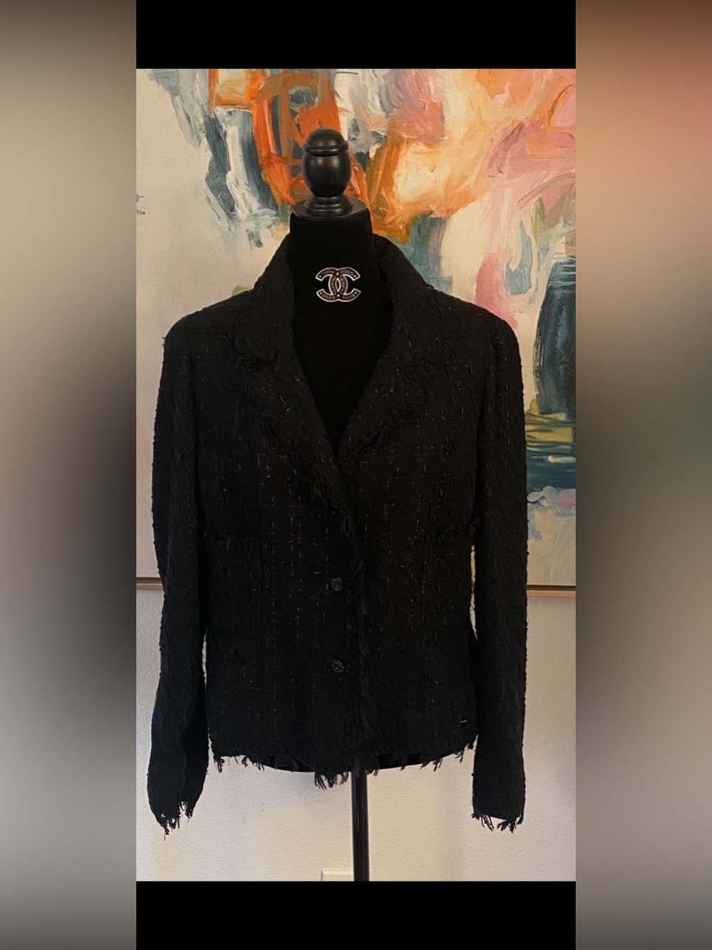 CHANEL Black Textured Women's Blazer - Classic Tailored Jacket
